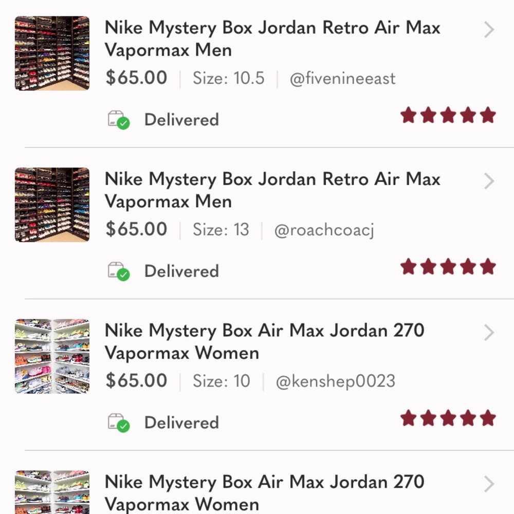Nike Mystery Box Jordan Retro Air Max Vapormax Men - Picture 8 of 10